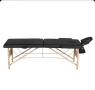 Двусекторна дървена козметична масажна кушетка - черен бял цвят, снимка 7