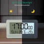 Светещ настолен електронен часовник с температура аларма календар големи цифри на батерии LED, снимка 2