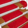 vidaXL Изтривалки за стълби 20 бр. 65x21x4 см червени с правоъгълен кант, снимка 4