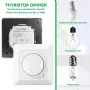 Въртящ се LED димер 230V 5-400W за вграждане – Едноцветен, снимка 4
