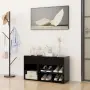 vidaXL Пейка за обувки, черна, 80x30x45 см, инженерно дърво, снимка 2