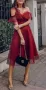 Официална рокля бордо, снимка 5