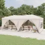 vidaXL Сгъваема парти палатка със странични стени, кремава, 3x6 м, снимка 2