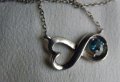 Американско сребърно колие с "Його сапфир", снимка 4