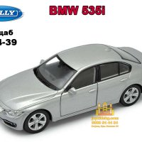 BMW 535i сребристо мащабен модел 1 :(34-39) Welly, снимка 1 - Коли, камиони, мотори, писти - 42766030