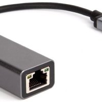 Преходник Адаптер от USB3.0 към LAN Gigabit 1000Mbps VCom SS001192 Adapter USB M - LAN Gigabit, снимка 1 - Кабели и адаптери - 33987943