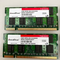 Рам памети за лаптоп innoDisk 2х2GB 4GB DDR2 800MHz, снимка 1 - RAM памет - 42897240