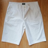 Мъжки панталон с ¾ дължина в бял цвят с дискретно райе „PLAYLIFE“, 170СМ., 78А, №46, снимка 5 - Къси панталони - 37135849
