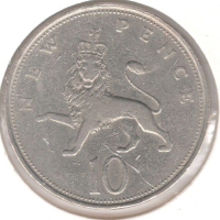 United Kingdom-10 Pence-1968-KM# 912-Elizabeth II 2nd portr., снимка 1 - Нумизматика и бонистика - 44594093