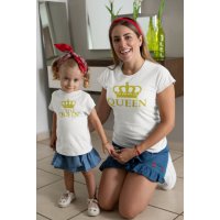 Комплект Дамска и Детска тениска QUEEN (Кралици),2 броя,Пълноцветна щампа, Не се бели , снимка 2 - Тениски - 31619019