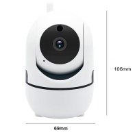 ICSEE Камери за наблюдение, Wifi, 360° Въртене, Full HD, Нощно виждане, Микрофон, Бяла, снимка 6 - Комплекти за видеонаблюдение - 42389269