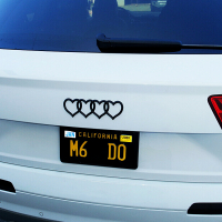 Емблема за Audi / Ауди четири сърца - Black Mate, снимка 5 - Аксесоари и консумативи - 36514373