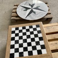 Мраморна шахматна маса , снимка 2 - Маси - 37224616