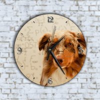 Стенен Часовник - Забавно Куче С Очила Арт, снимка 1 - Стенни часовници - 42810124