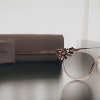 Jimmy Choo - Vivy - Pink Round Framed Sunglasses with Detachable Jewel Clip On, снимка 10 - Слънчеви и диоптрични очила - 40350753