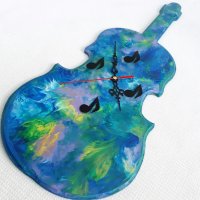 Цигулка Абстрактен часовник за стена 