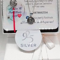 Сребро 925 невероятен сребърен комплект гривна и колие Богородица и Младенеца ръчна изработка , снимка 4 - Бижутерийни комплекти - 37349205