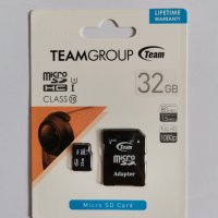 Карта памет Team Group 32GB Micro SD, снимка 1 - Карти памет - 30975982