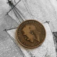Монета - Великобритания - 1/2 (половин) пени | 1918г., снимка 2 - Нумизматика и бонистика - 42133456