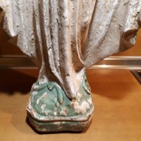 Стара статуетка, фигура, Дева Мария, вис. 58 см., снимка 4 - Антикварни и старинни предмети - 31987901
