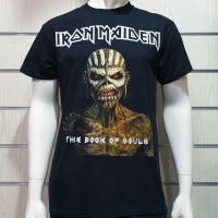Нова мъжка тениска със ситопечат на музикалната група IRON MAIDEN - The Book of Souls, снимка 1 - Тениски - 29878378