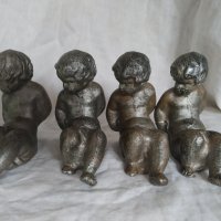три метални статуетки, снимка 1 - Антикварни и старинни предмети - 34173307