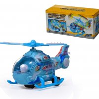 Музикална играчка хеликоптер с мигащи светлини и звук, 360 градуса завъртане FLICK IN, снимка 1 - Електрически играчки - 34899740