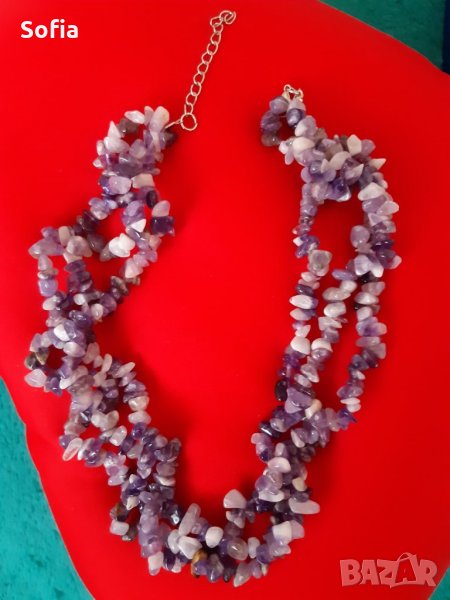 Бижута-Гердани Есен/Зима: Дълго копие с цвете/Колие с косъм/Многоредово с камъни, снимка 1