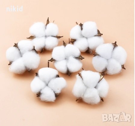 Цвят Натурален памук за аранжиране украса декор изкуствени цветя, снимка 1