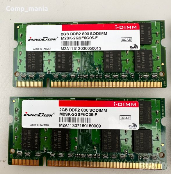 Рам памети за лаптоп innoDisk 2х2GB 4GB DDR2 800MHz, снимка 1