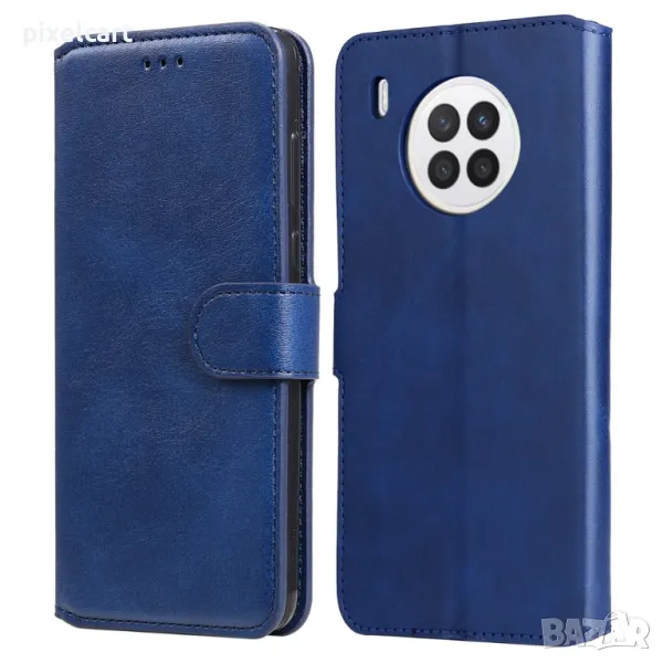 Калъф тефтер Drop-proof за Huawei nova 8i / Honor 50 Lite 5G, Син, снимка 1