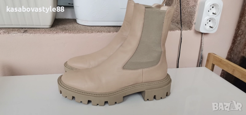 Дамски ботуши Zara 38н.Естествена кожа , снимка 1