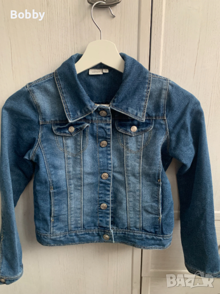 Късо дънково яке NAME IT + ПОДАРЪК дънков елек 9-10 години, снимка 1