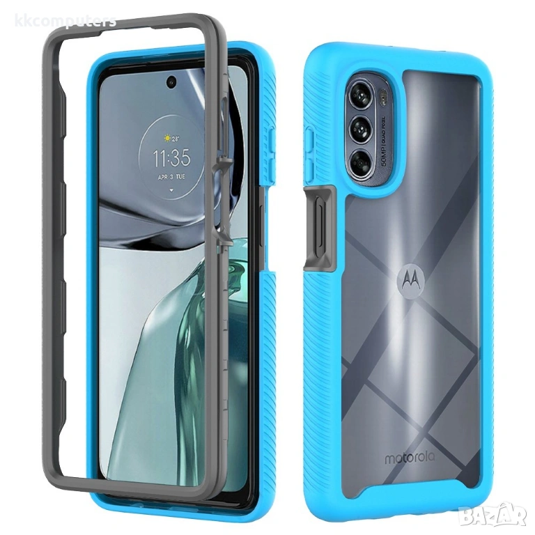 Motorola Moto G62 5G Силиконов Калъф Transparent TPU и Протектор, снимка 1