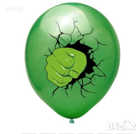 Хълк Hulk юмрук Обикновен надуваем латекс латексов балон парти хелий или газ, снимка 1