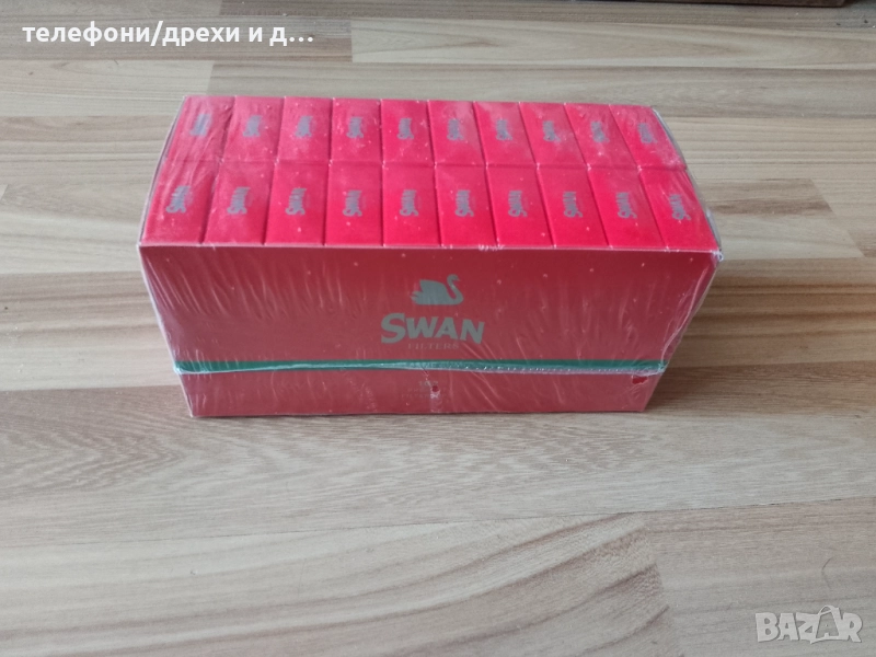 Австрийски  Филтри за цигари Swan Classic Slim червен 6мм (20x102 бр), снимка 1