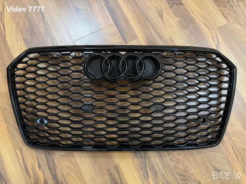 Решетка RS (пчелна пита) (Black Edition) за Audi A7/S7/RS7 (C7) Facelift (2015-2017) Ауди А7/С7/РС7 , снимка 1