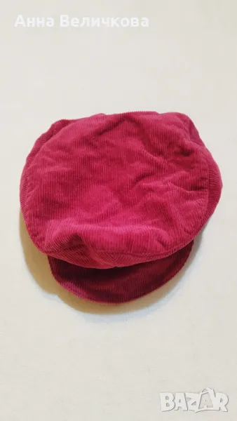 Червен дамски джинсов каскет, снимка 1