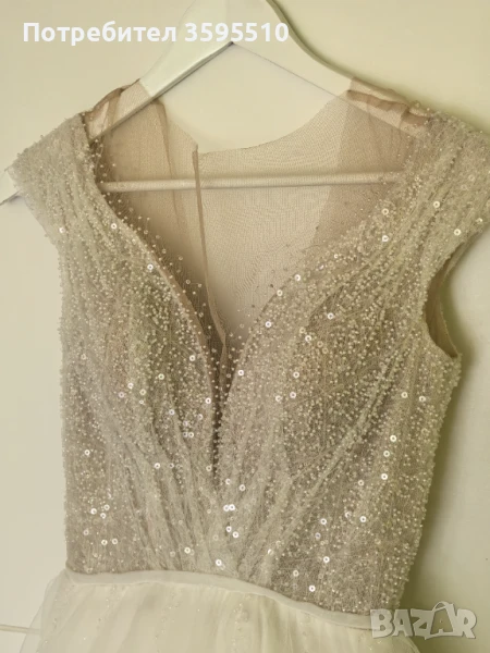 Обувки+Класна и бутикова булчинска рокля от италиански дизайнер, снимка 1