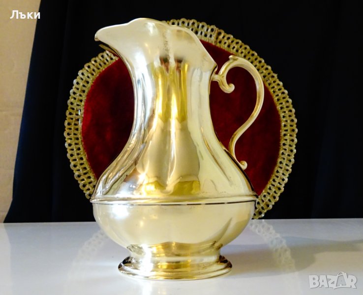 Масивна бронзова кана за вино,релеф. , снимка 1