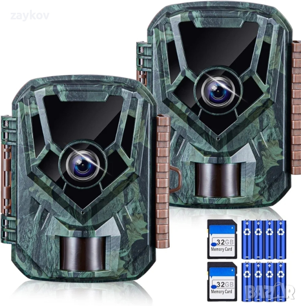 KJK 2 пакета 24MP 1080P трейл камера, снимка 1