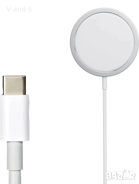 Универсално магнитно зарядно за iPhone X/11/12/13/14/15,16,бяло, снимка 1