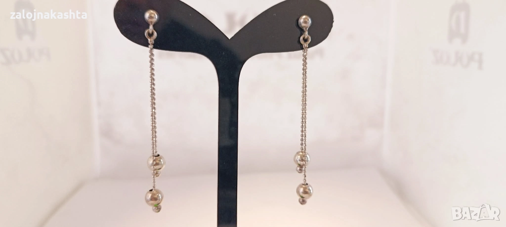 Сребърни обеци-3,71гр/925, снимка 1