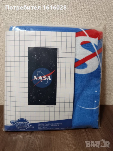 Нова голяма плажна кърпа НАСА. Размери 75 см./ 150 см. , снимка 1