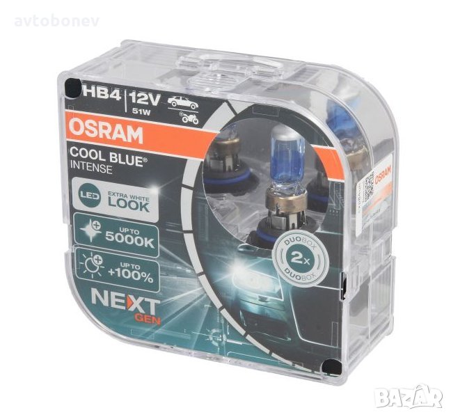 Халогенни крушки Osram COOL BLUE INTENSE NEXT GEN +100% HB4 DUO BOX, снимка 1