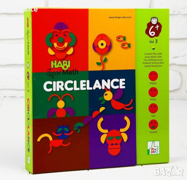 Дървени цветна игра Монтесори Circlelance Habi Spiel Мath Montessori, снимка 1
