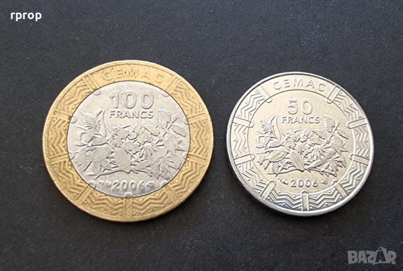 Монети. Африка. Централни Африкански Щати.  50 и 100 франка.  Много редки монети., снимка 1