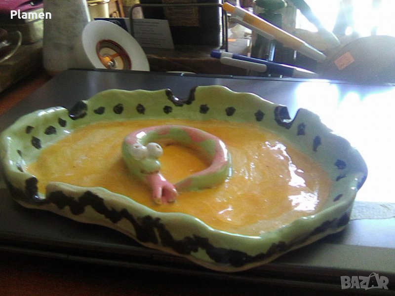 Арт пепелник от каолин, снимка 1