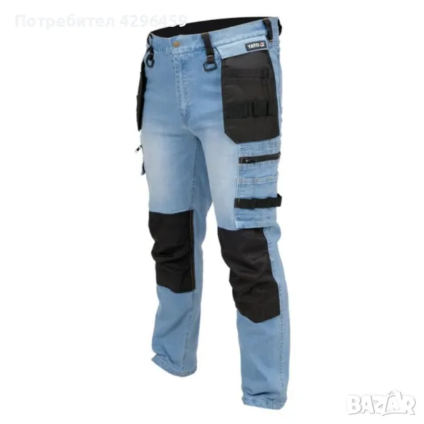 Работен панталон Дънков, еластичен YATO JEANS WORK / S - 2XL, снимка 1