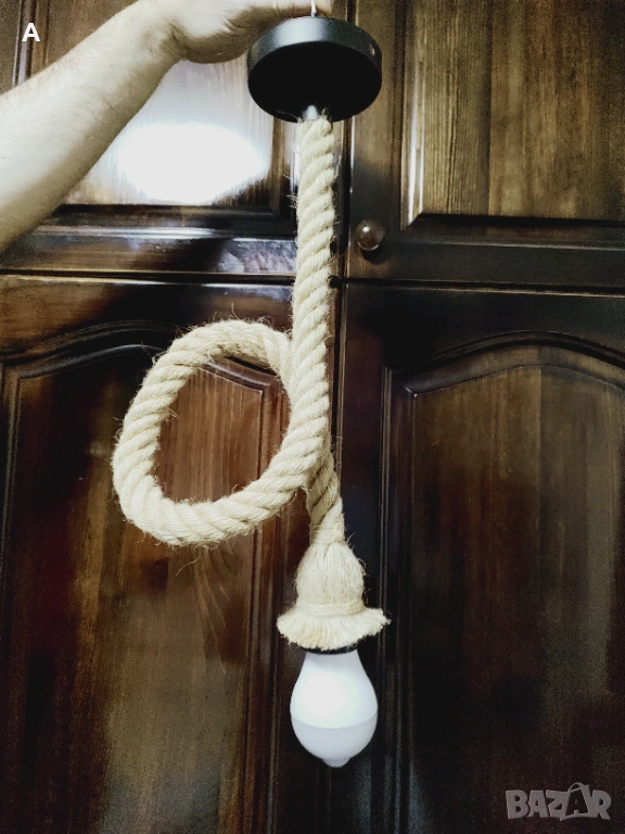 Лампа дебело корабно въже , снимка 1